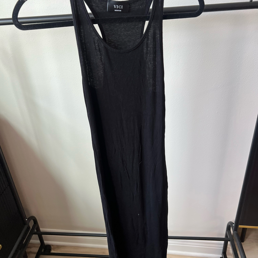 Vici racer back ribbed dress